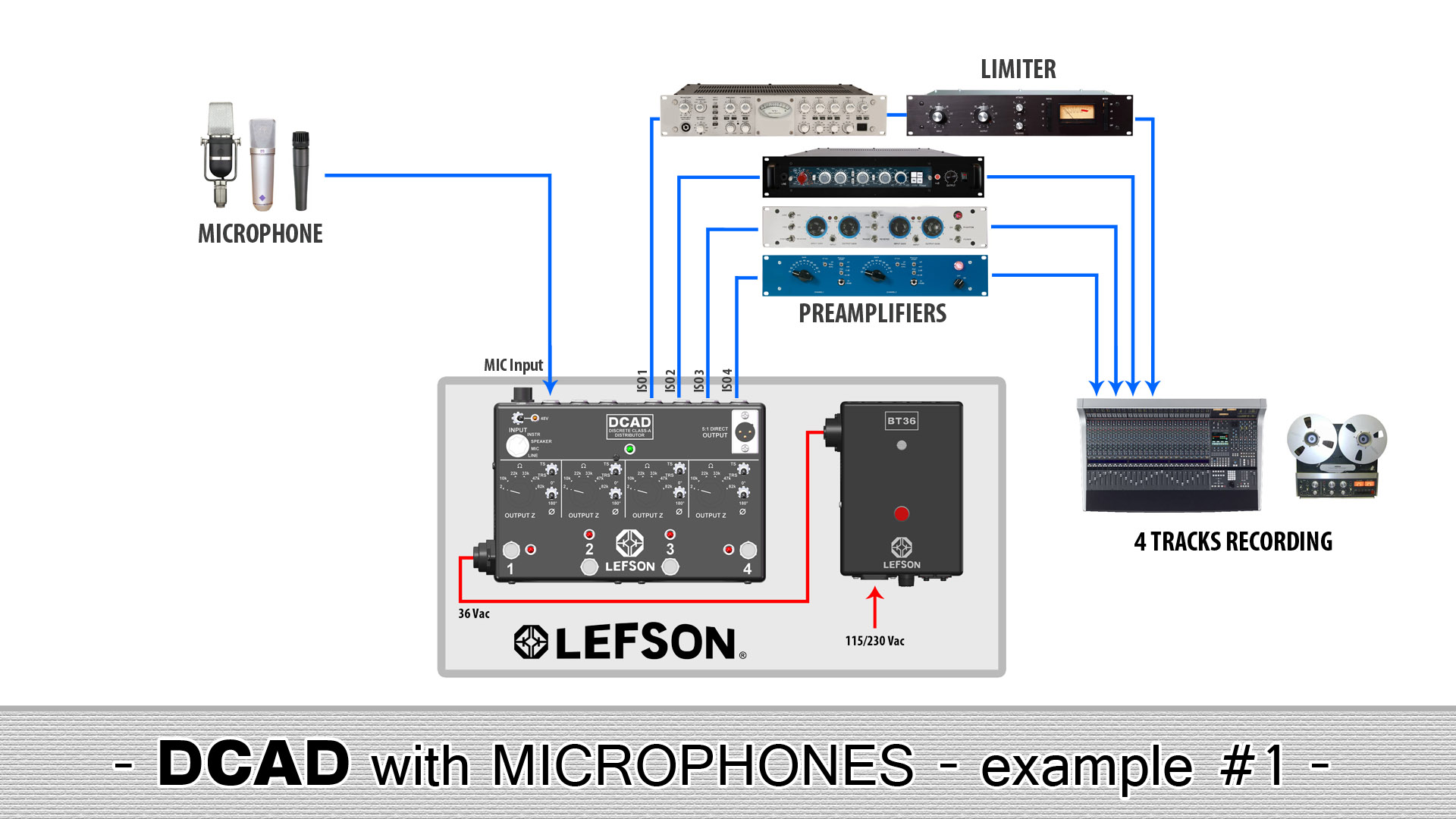 Lefson DCAD - Microphone INPUT Picture of the DCAD with microphone